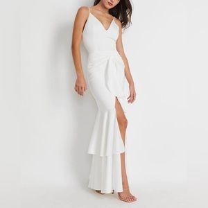 Patbo BO ruffle white dress size small